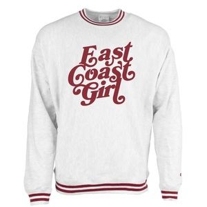 barstool east coast girl chamption crewneck sweatshirt
